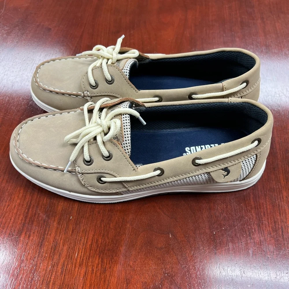 Reel Legends Womens Tan Boat Shoes Sz 9 - Picture 5 of 7
